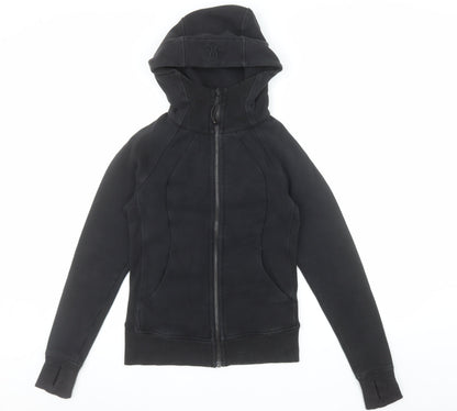 Lululemon Women Black Size S Full Zip Hoodie Cotton Blend