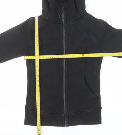 Lululemon Women Black Size S Full Zip Hoodie Cotton Blend
