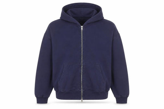 Abercrombie & Fitch Men's Blue Full Zip Hoodie XL Relaxed Fit