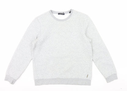 Scotch & Soda Men’s Grey Crew Neck Pullover Sweatshirt L Regular Fit