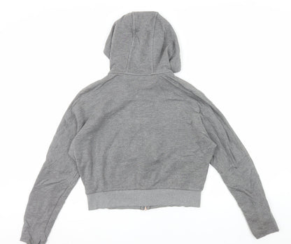 Sweaty Betty Womens Grey Full Zip Hoodie Size S Cropped Lined