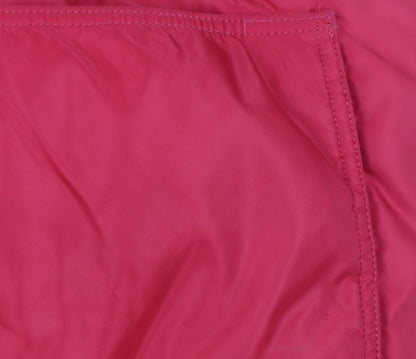 H&M Womens Red Mid-Length Hooded Puffer Jacket Size M