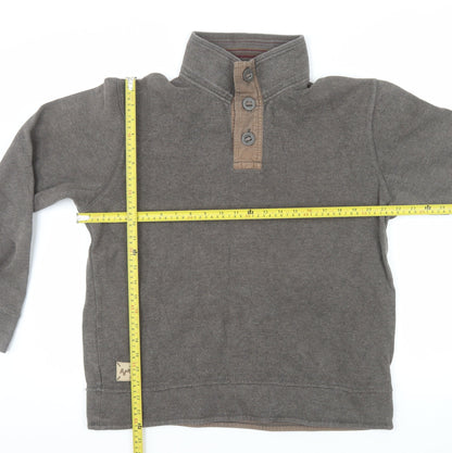 Rocha John Rocha Men’s Brown Cotton Henley Jumper M Casual Knitwear
