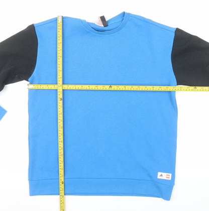 Adidas Teens Blue Black LEGO Graphic Pullover Sweatshirt XL