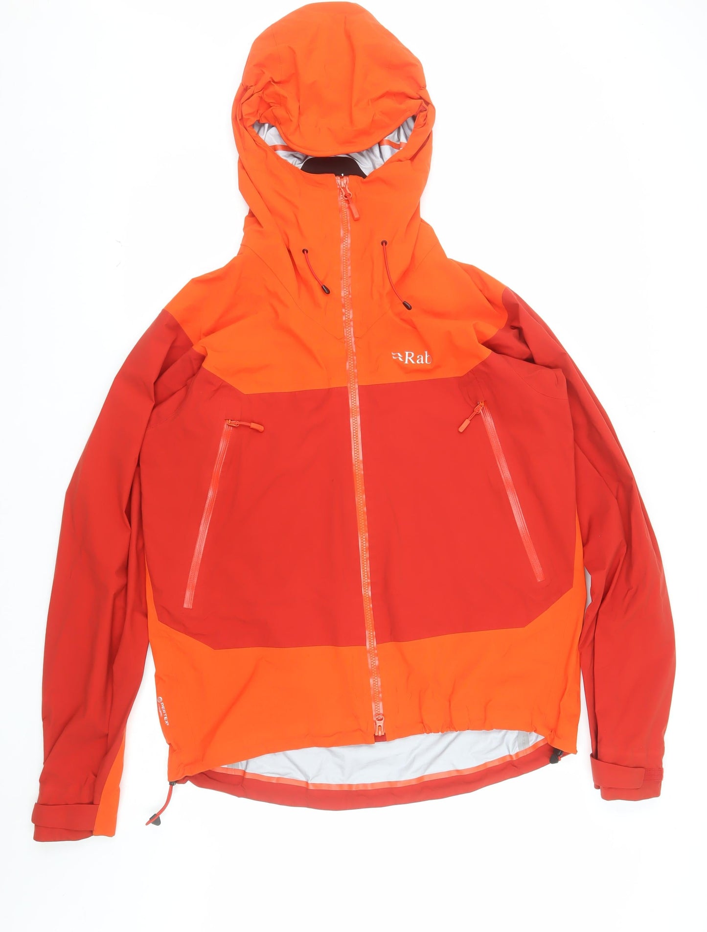 Rab Men's Orange Red Waterproof Hooded Jacket UK L