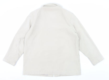 Debenhams Women Beige Size 16 Mid-Length Zip Jacket