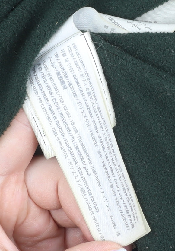 Abercrombie & Fitch Men's Green 2XL Hooded Puffer Jacket