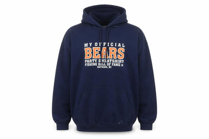 Gildan Men's Blue 2XL Pullover Hoodie Bears Graphic Heavyweight Sweatshirt