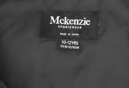 McKenzie Boys Black Hooded Puffer Jacket 10-12 Years Winter Coat