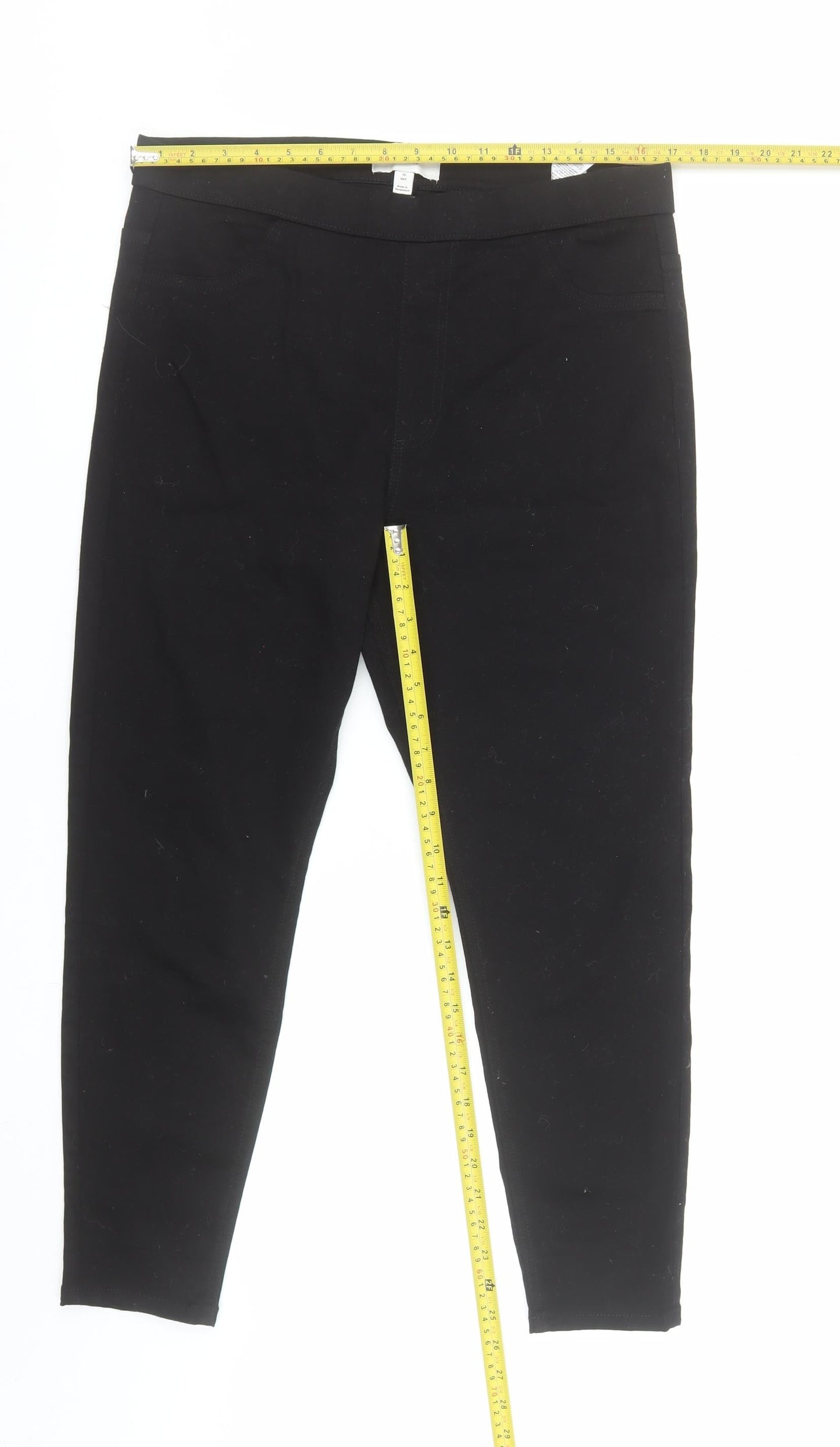 Marks and Spencer Women Black Size 16 Short Jegging Slim Fit Jeans