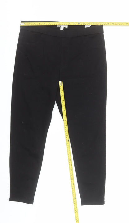 Marks and Spencer Women Black Size 16 Short Jegging Slim Fit Jeans