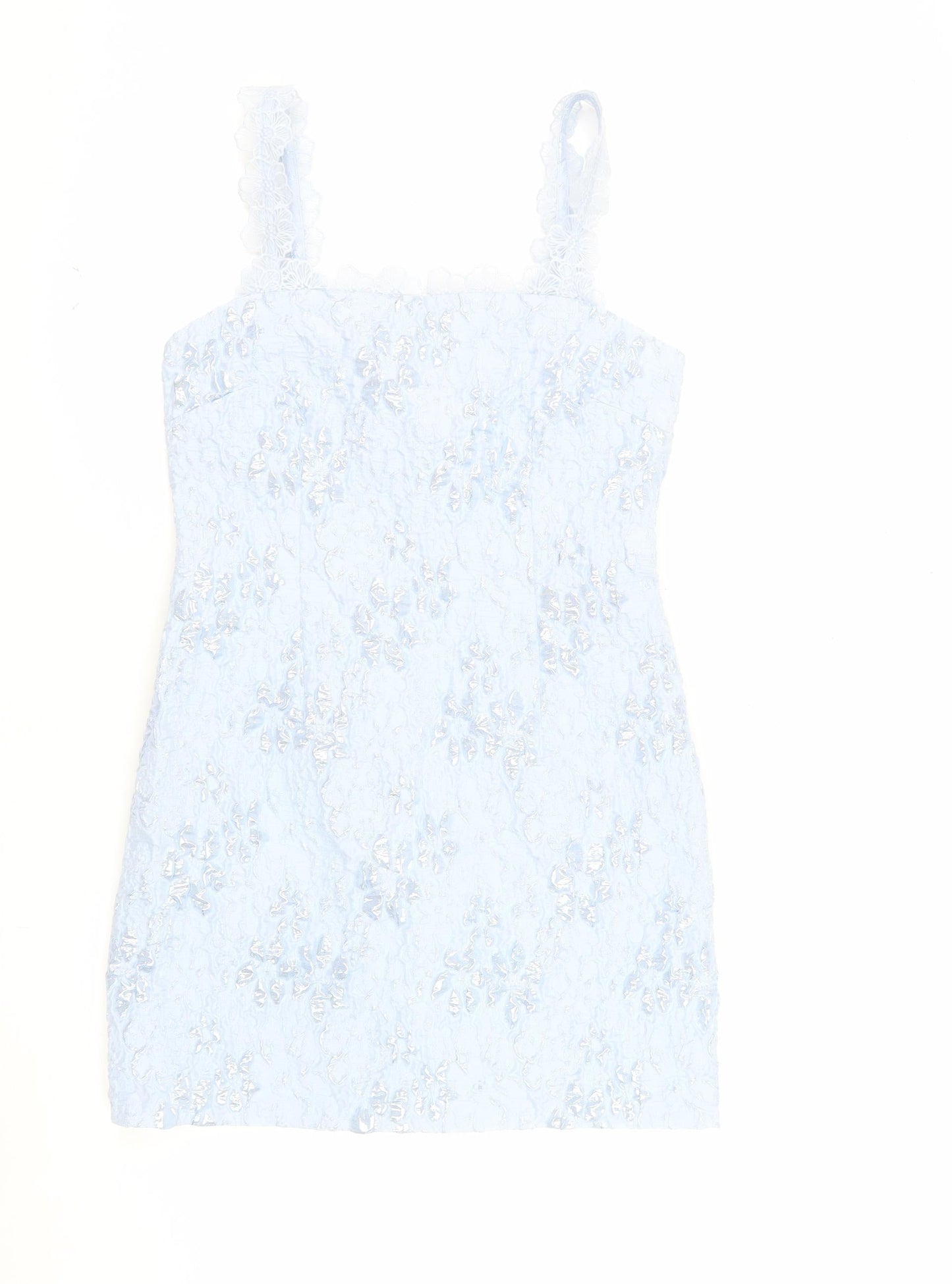 Marks and Spencer Women Blue Lace Bodycon Dress Size 10