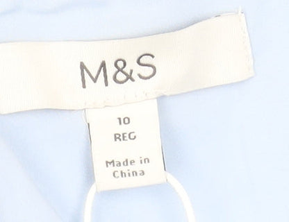Marks and Spencer Women Blue Lace Bodycon Dress Size 10