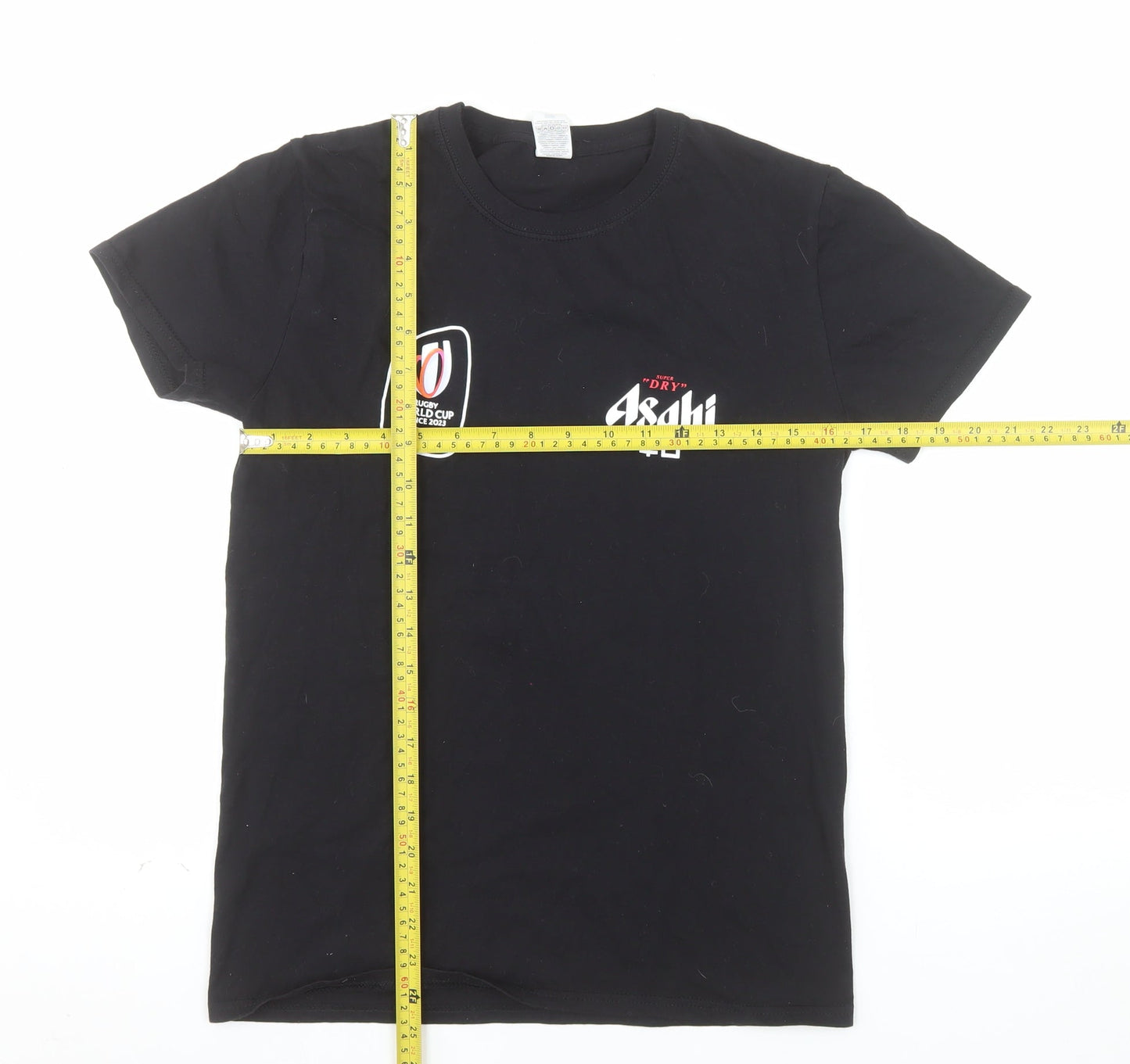 Fruit of the Loom Men's Black Asahi Rugby World Cup 2023 T-Shirt Size S