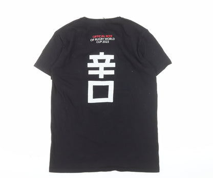 Fruit of the Loom Men's Black Asahi Rugby World Cup 2023 T-Shirt Size S