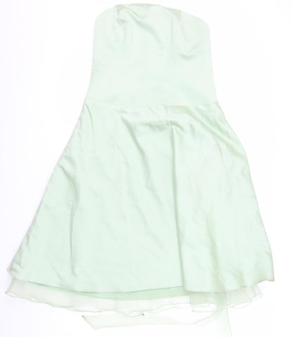Alfred Angelo Women’s Green Strapless A-Line Chiffon Dress Size 16