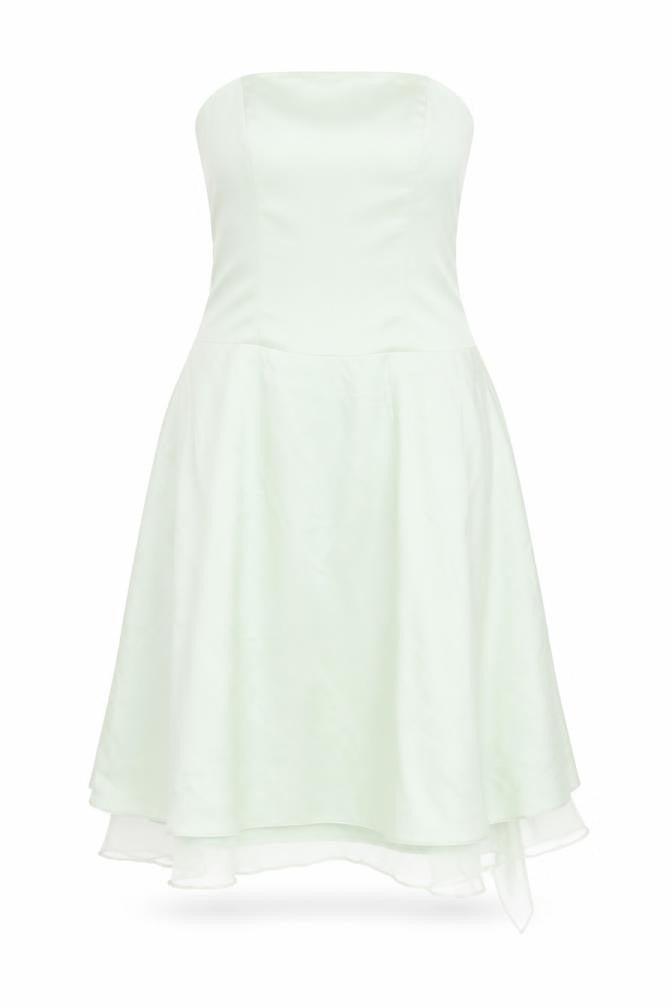 Alfred Angelo Women’s Green Strapless A-Line Chiffon Dress Size 16
