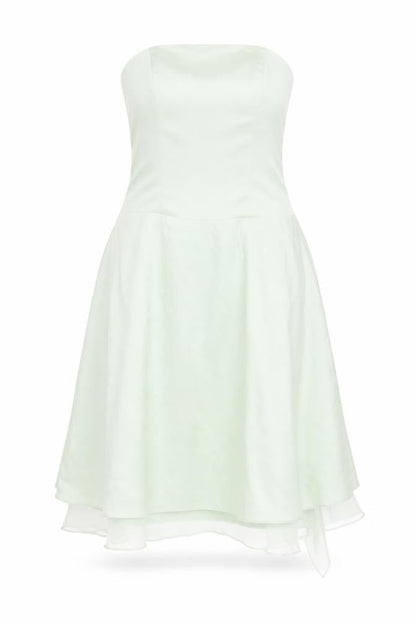 Alfred Angelo Women’s Green Strapless A-Line Chiffon Dress Size 16