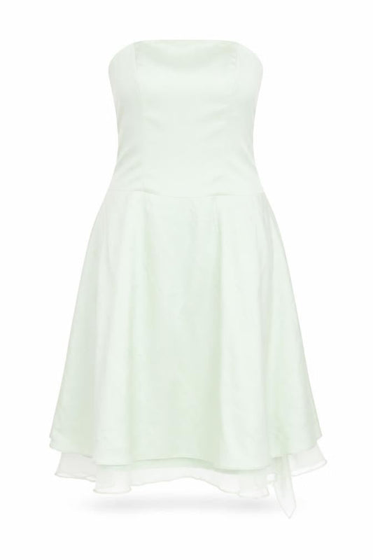 Alfred Angelo Women’s Green Strapless A-Line Chiffon Dress Size 16