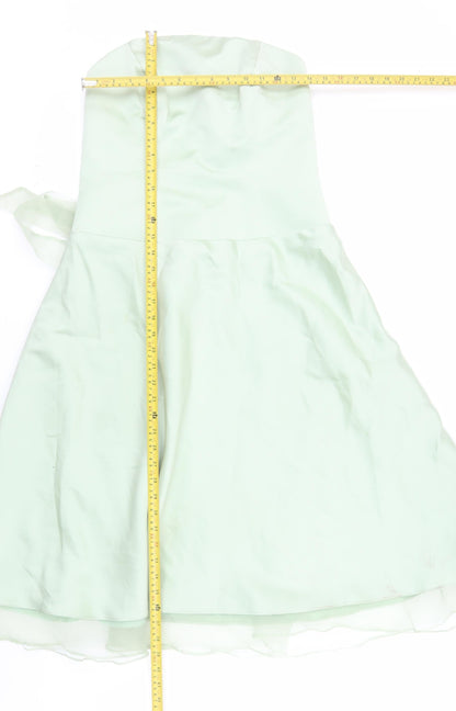 Alfred Angelo Women’s Green Strapless A-Line Chiffon Dress Size 16