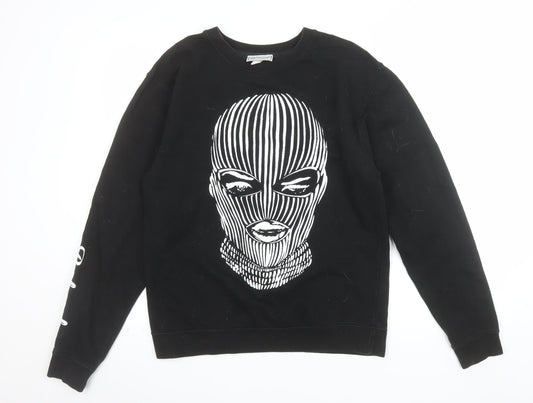 Badwood Men's Black Graphic Pullover Sweatshirt Size S