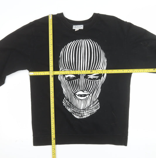 Badwood Men's Black Graphic Pullover Sweatshirt Size S
