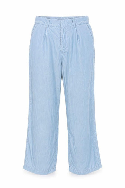 Lands' End Women's Blue Cropped High Rise Trousers Size 10 Petite