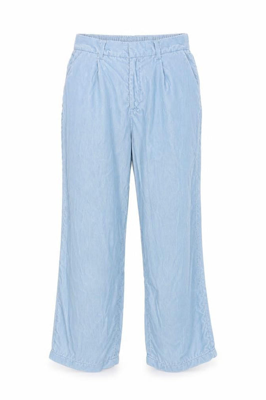 Lands' End Women's Blue Cropped High Rise Trousers Size 10 Petite