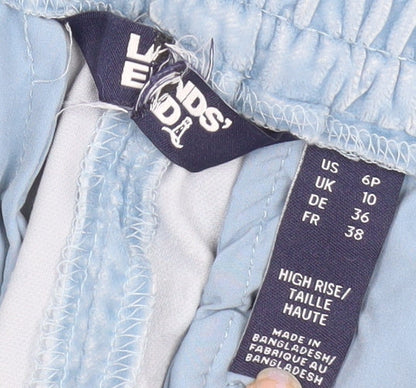 Lands' End Women's Blue Cropped High Rise Trousers Size 10 Petite