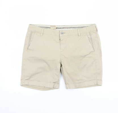 Guess Womens Beige Chino Shorts Size 12 Cotton Blend