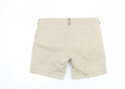 Guess Womens Beige Chino Shorts Size 12 Cotton Blend