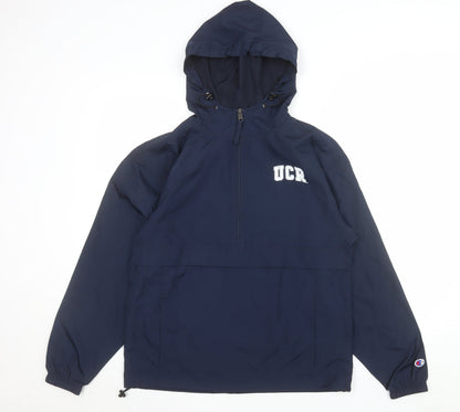 Champion Men’s Blue UCR Hooded Anorak Jacket Size S Windproof