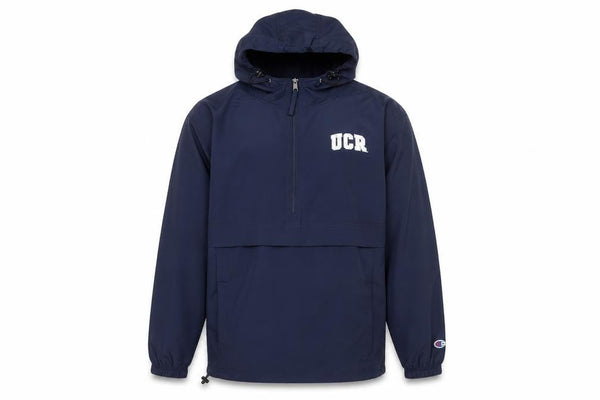 Champion Men’s Blue UCR Hooded Anorak Jacket Size S Windproof