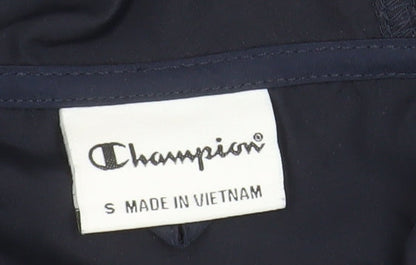 Champion Men’s Blue UCR Hooded Anorak Jacket Size S Windproof