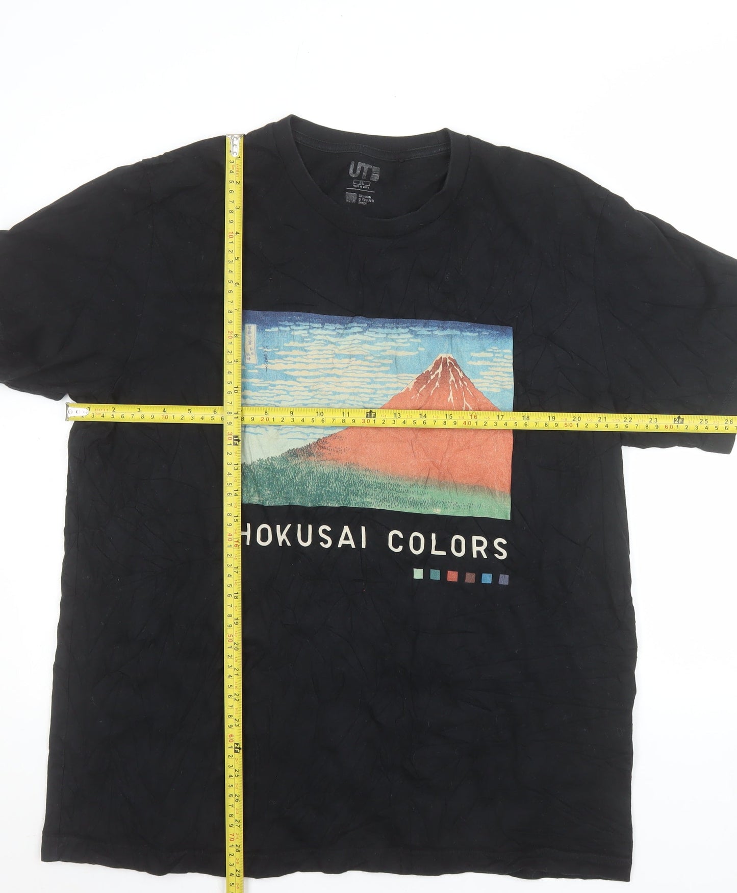 Uniqlo UT Museum of Fine Arts Hokusai Black Men's T-Shirt Size L