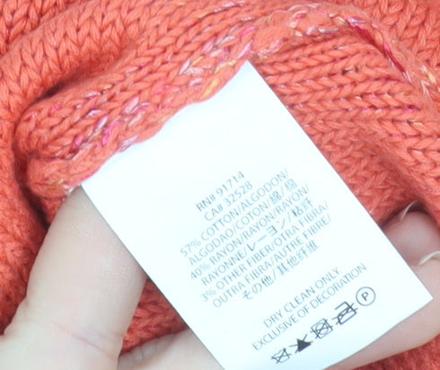 Armani Exchange Women's Orange Knit Fringe Mini Skirt XS