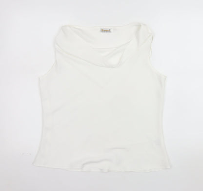 Roman Originals Women’s Ivory Cowl Neck Sleeveless Camisole Top Size 16