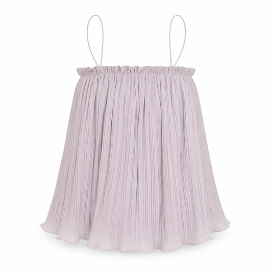 ASOS Women Pink Camisole Pleated Chiffon Tank Top Size 10