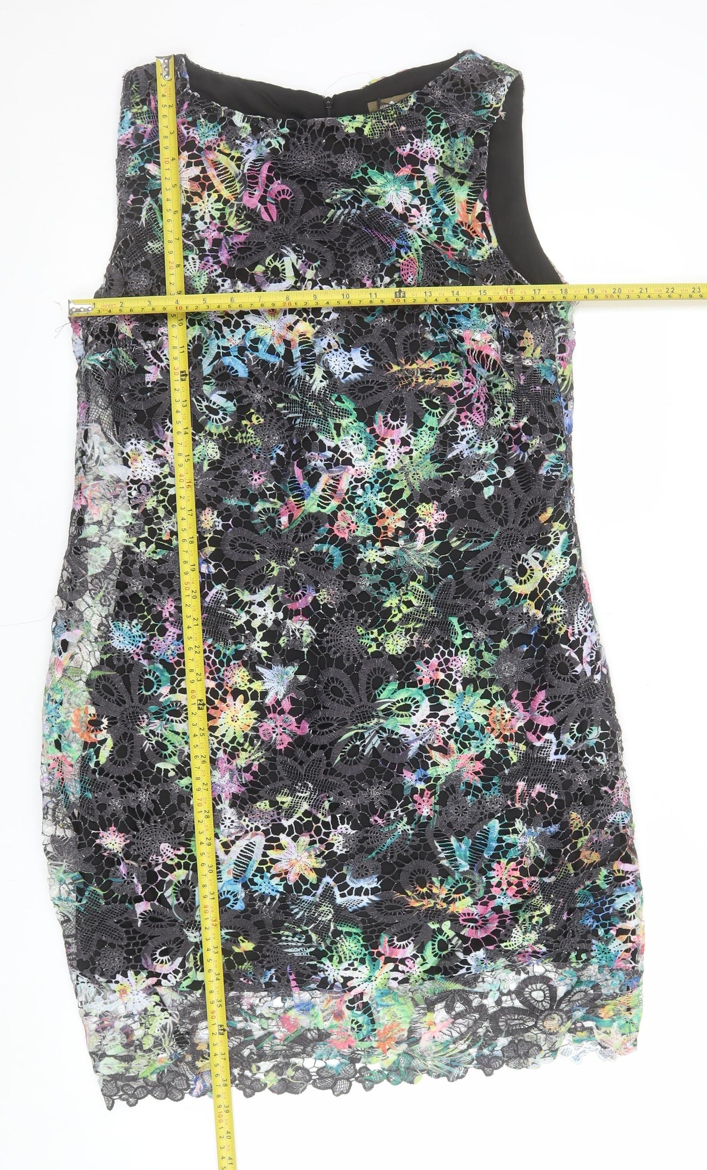 Surpana Women’s Multicoloured Lace Sheath Party Dress Size 2XL