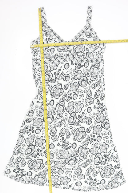 New Look Women’s White Floral V-Neck Slip Dress Size 18