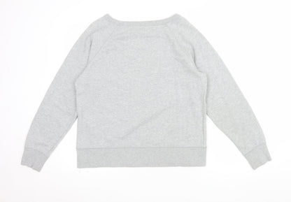 GAP Women Grey Logo Rainbow Pullover Sweatshirt M