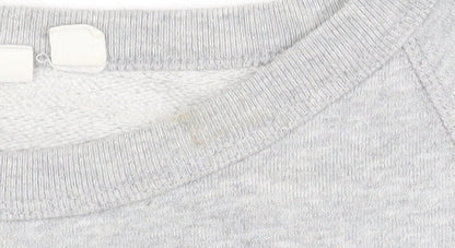 GAP Women Grey Logo Rainbow Pullover Sweatshirt M