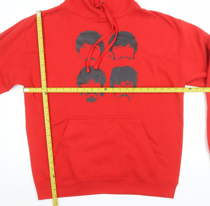 Club Classic Men's Red Pullover Hoodie Size L Graphic Print Cotton Blend