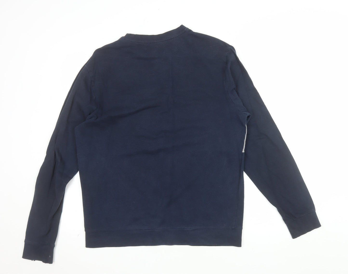 Springfield Men's Blue Cotton Baseball Graphic Pullover Sweatshirt M