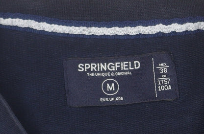Springfield Men's Blue Cotton Baseball Graphic Pullover Sweatshirt M