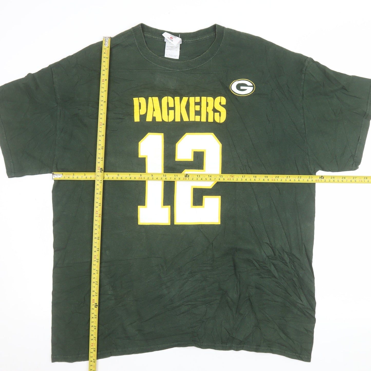 NFL Team Apparel Men's Green Packers 12 Graphic T-Shirt XL Cotton