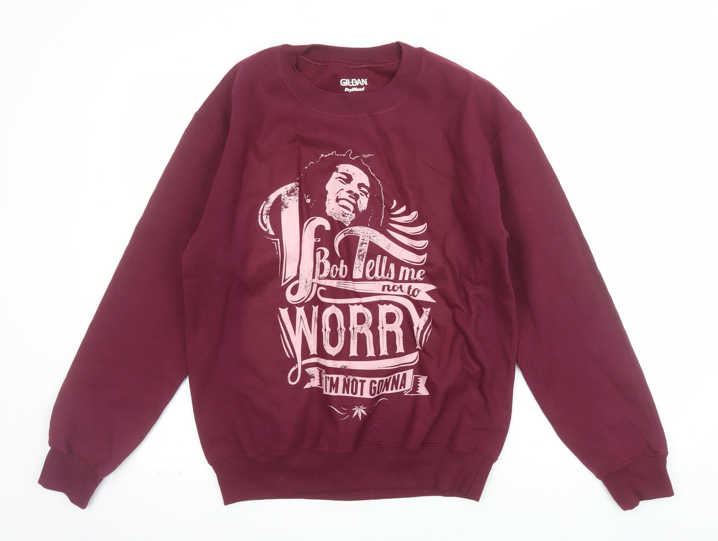 Gildan Men's Red Graphic Print Pullover Sweatshirt Small