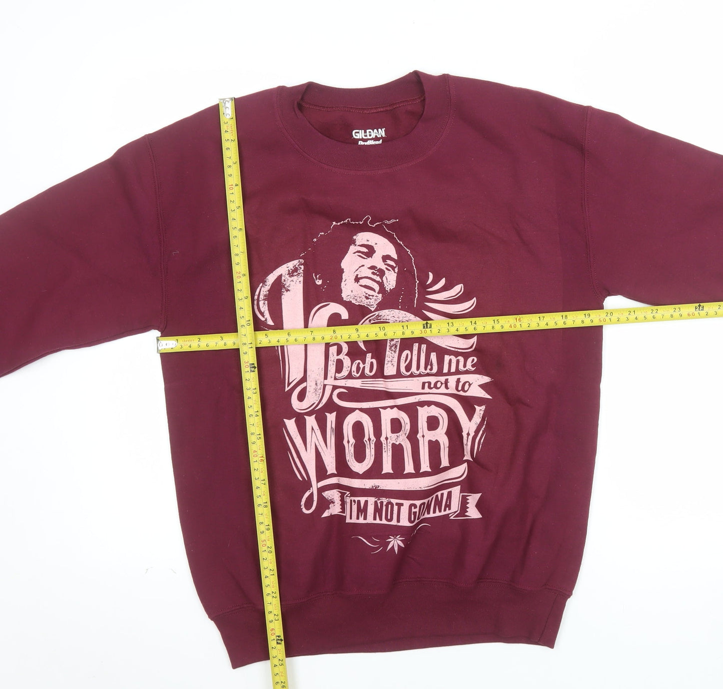Gildan Men's Red Graphic Print Pullover Sweatshirt Small