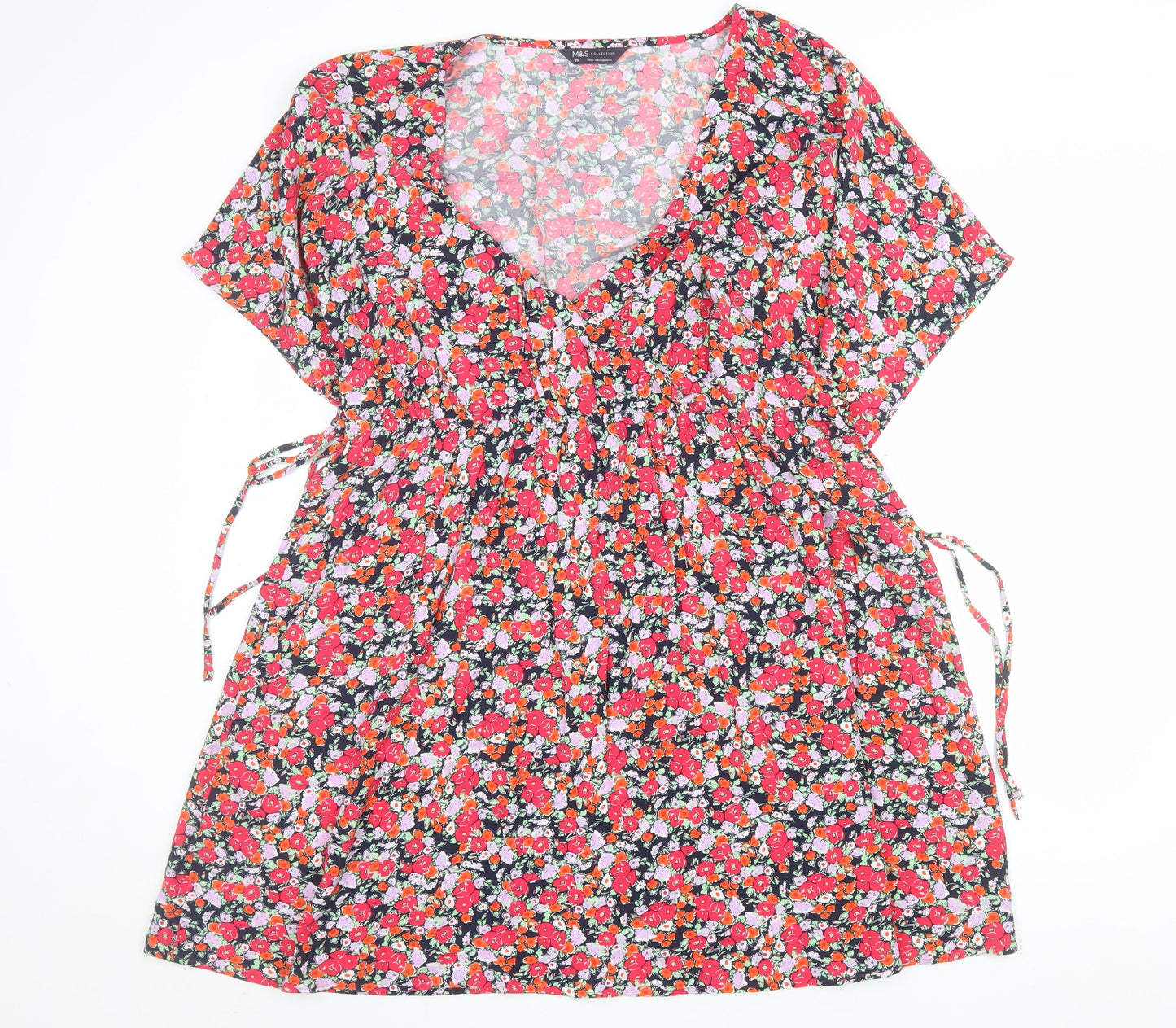 Marks and Spencer Womens Multicoloured Floral Size 20 Wrap Dress
