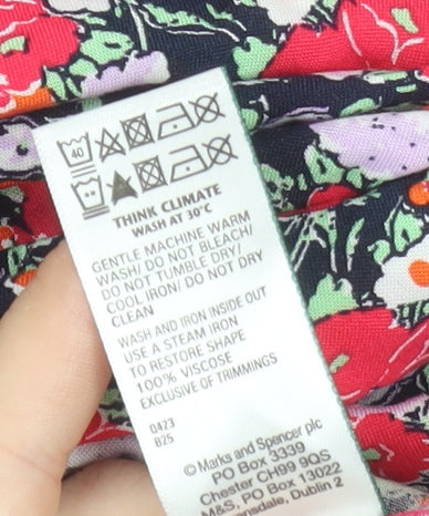 Marks and Spencer Womens Multicoloured Floral Size 20 Wrap Dress